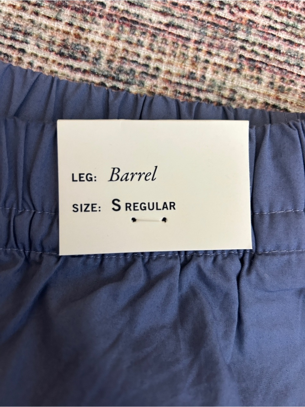 Abercrombie & Fitch Women's Navy Blue Barrel Track Joggers - Picture 2 of 4